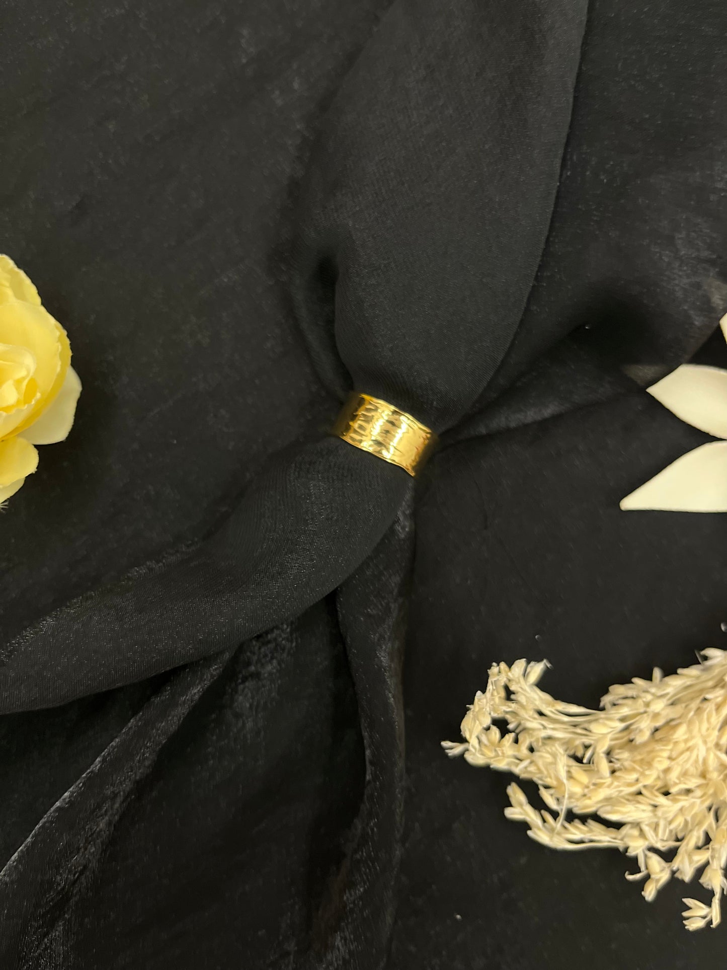 Golden Textured Band Ring