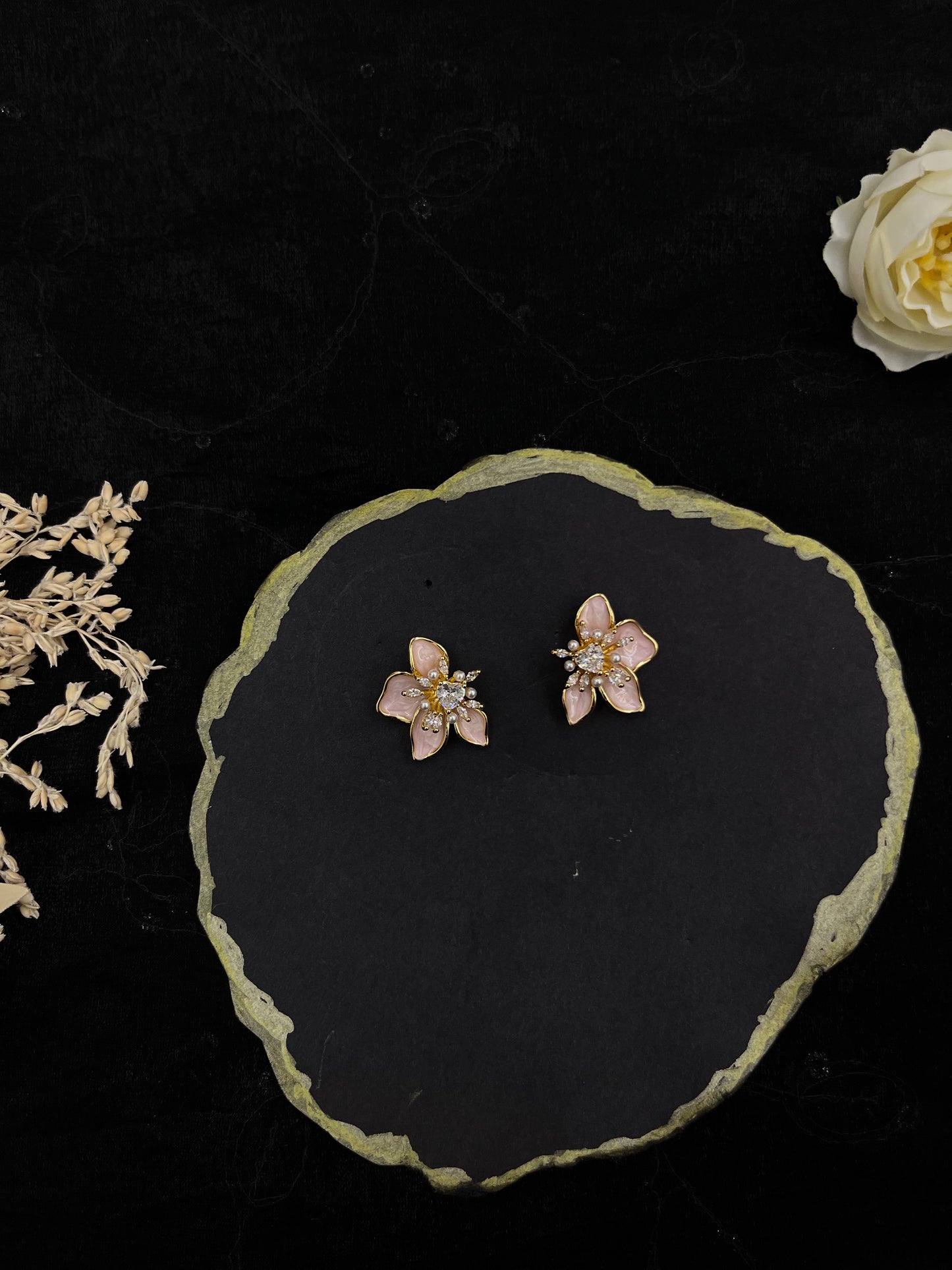 Blush Bloom Earrings - Pink