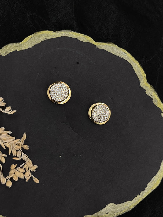 Classic Round Crystal Stud Earrings