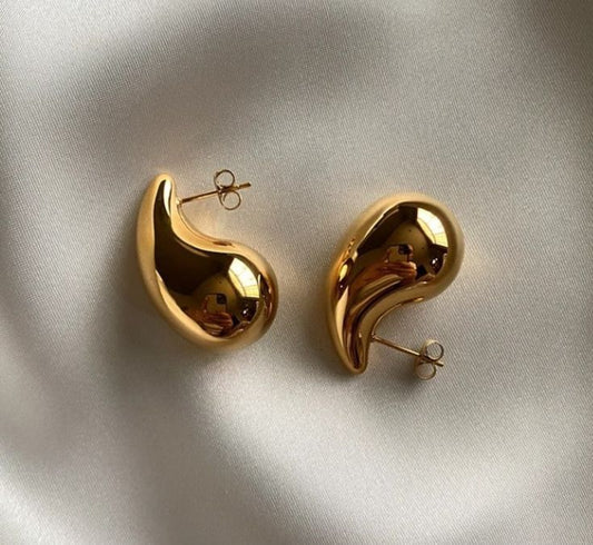 Molten Gold Statement Earrings