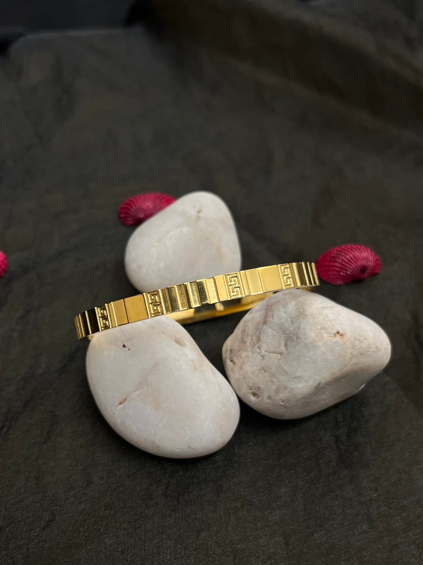 Perfect Greek Key Gold Bangle