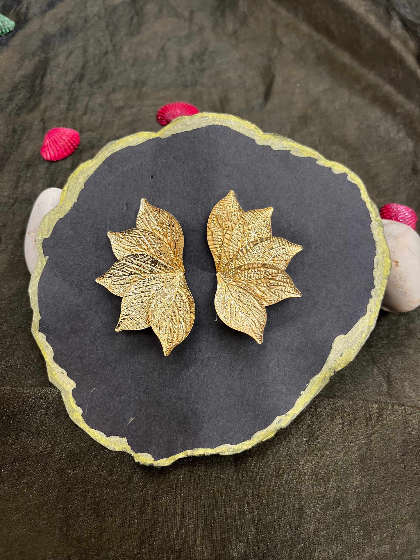 Golden Ivy Statement Studs