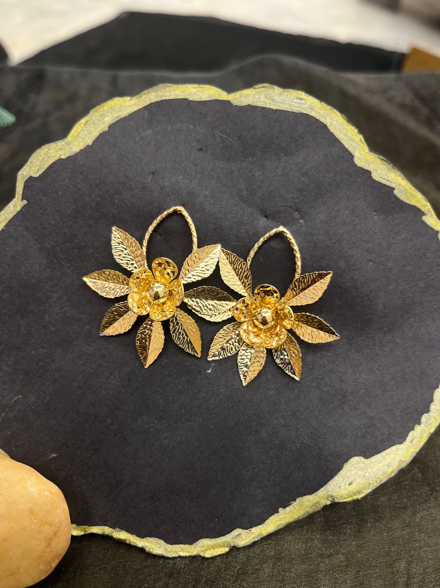 Golden Marigold Hoops