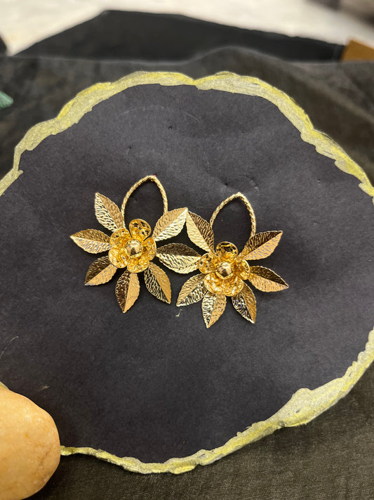 Golden Marigold Hoops