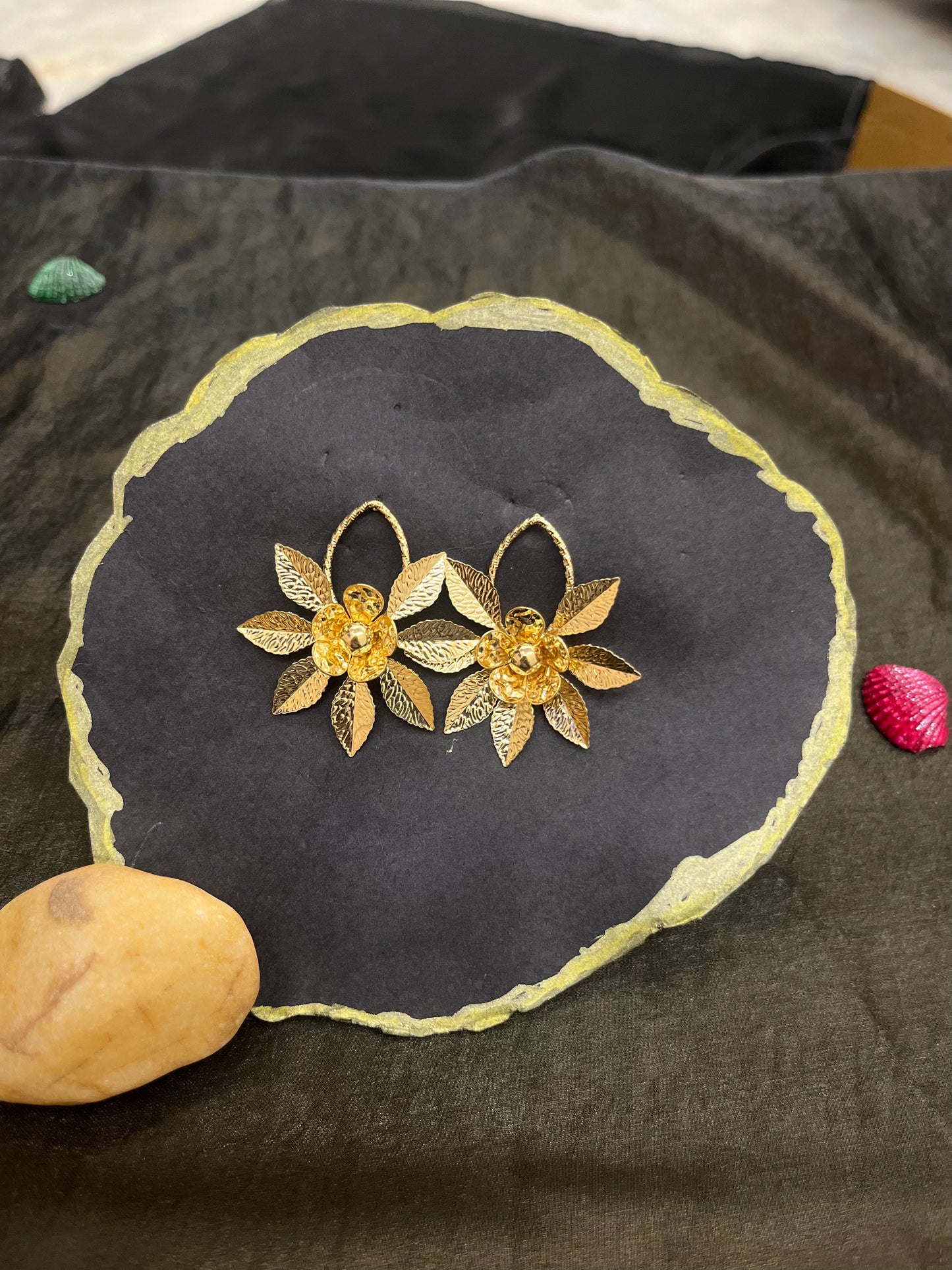 Golden Marigold Hoops