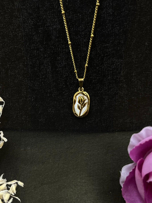 Golden Bloom Pendant Necklace