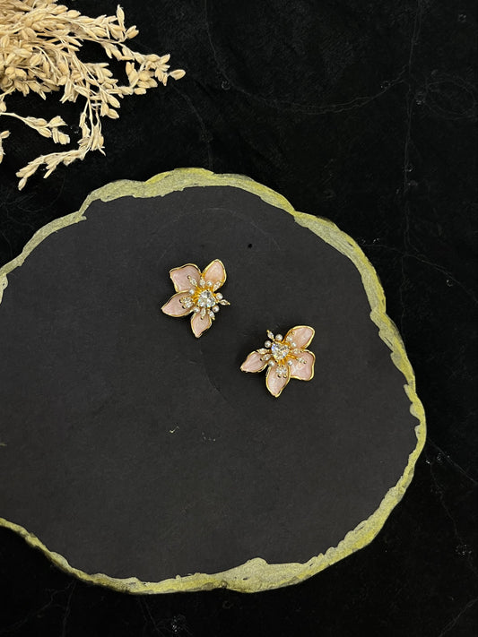 Blush Bloom Earrings - Pink
