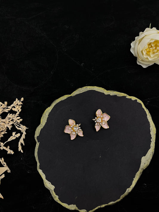 Blush Bloom Earrings - Pink
