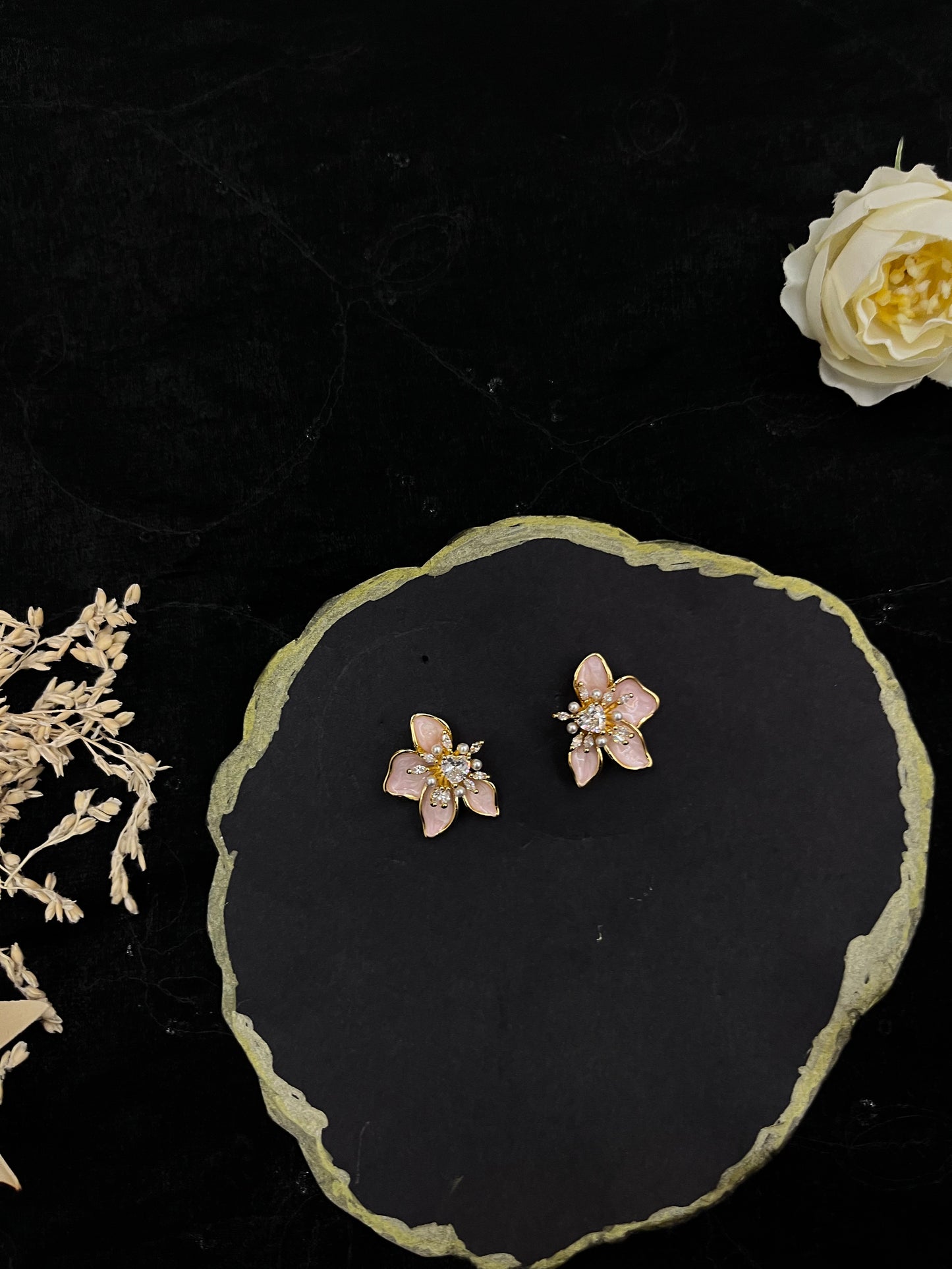 Blush Bloom Earrings - Pink